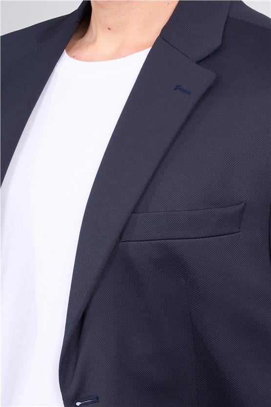 Mentality 9148 Erkek Mono Yaka Slimfit Takım Elbise Koyu Lacivert