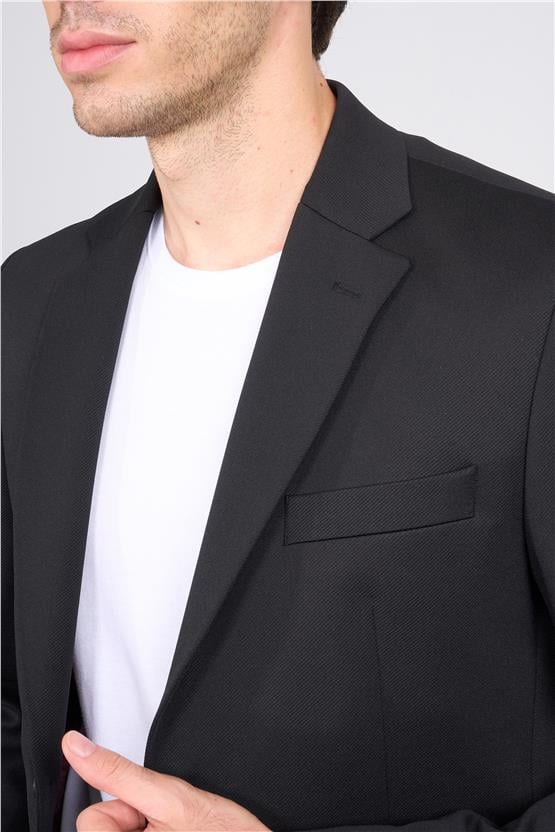 Mentality 9148 Erkek Mono Yaka Slimfit Takım Elbise Siyah
