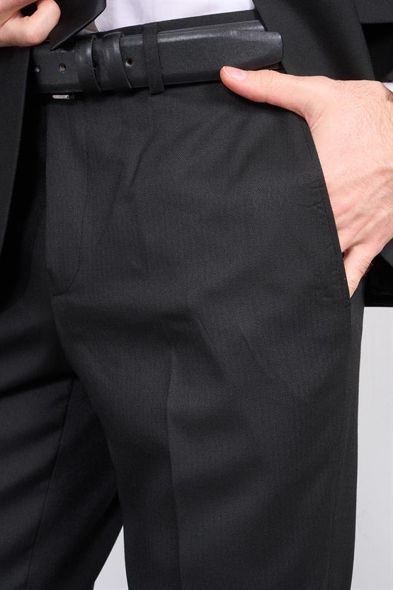 Mentality 9176 Erkek Kırlangıç Yaka Slim Fit Takım Elbise Siyah