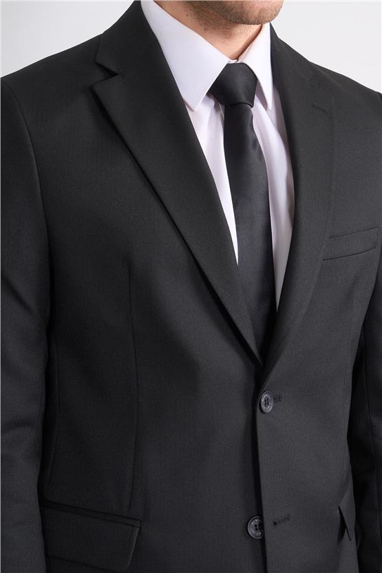 Mentality 9188 Erkek Mono Yaka Slim Fit Takım Elbise Siyah