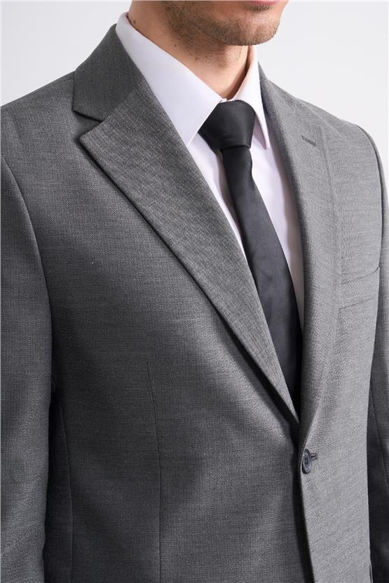 Mentality 9188 Erkek Mono Yaka Slim Fit Takım Elbise Gri