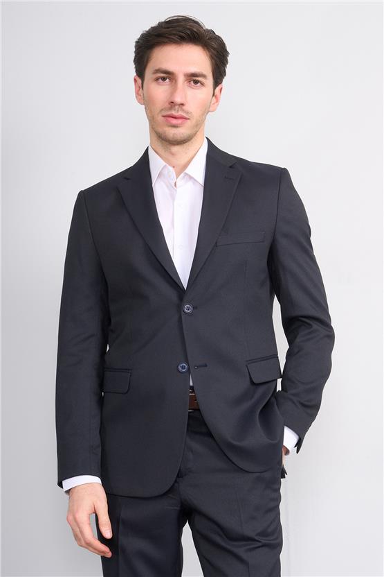 Mentality 9188 Erkek Mono Yaka Slim Fit Takım Elbise Lacivert