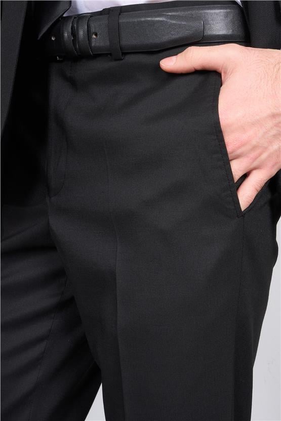 Mentality 9188 Erkek Mono Yaka Slim Fit Takım Elbise Siyah