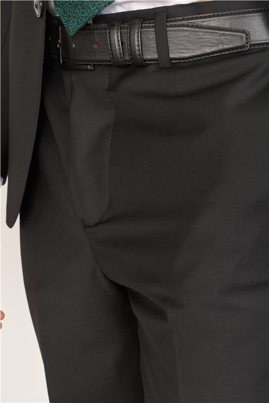 Mentality 9554 Altınyıldız Sivri Yaka Çift Yırtmaçlı Slimfit Takım Elbise Siyah