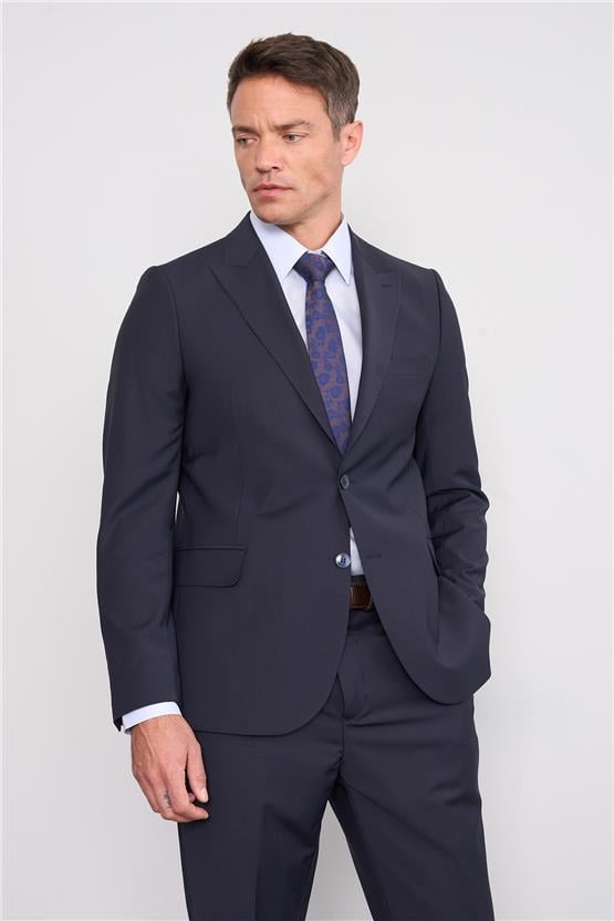 Mentality 9554 Altınyıldız Sivri Yaka Çift Yırtmaçlı Slimfit Takım Elbise Lacivert