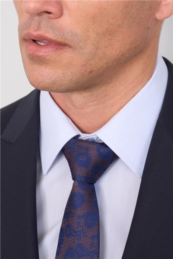 Mentality 9554 Altınyıldız Sivri Yaka Çift Yırtmaçlı Slimfit Takım Elbise Lacivert