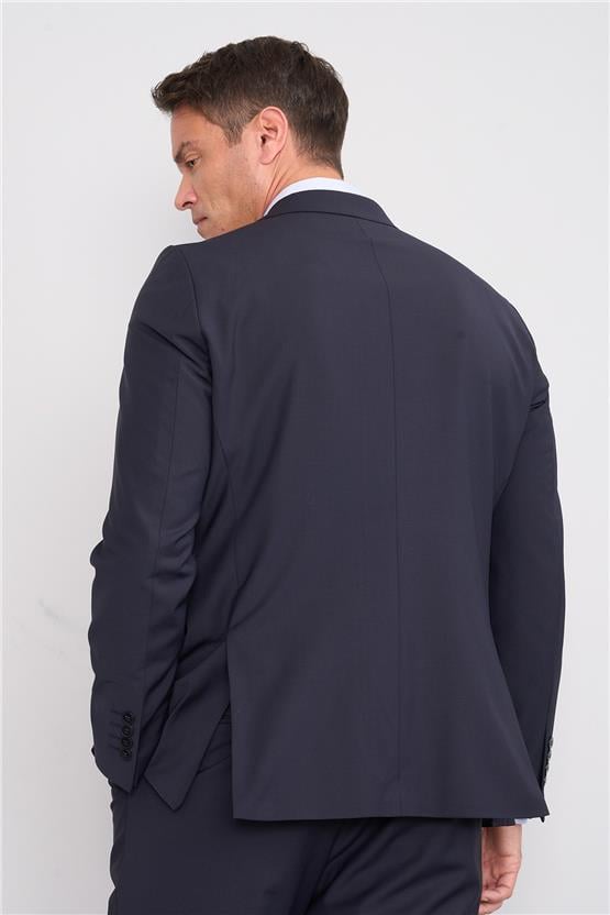 Mentality 9554 Altınyıldız Sivri Yaka Çift Yırtmaçlı Slimfit Takım Elbise Lacivert