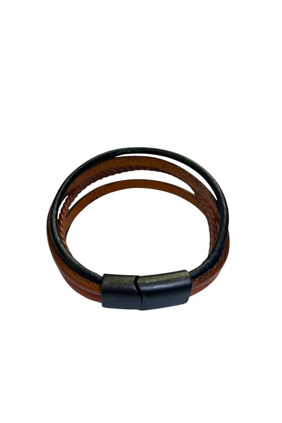 Mentality E-105 Erkek Deri Bileklik