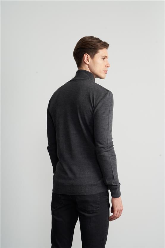 Mentality Erkek Antrasit Balıkçı Yaka Triko