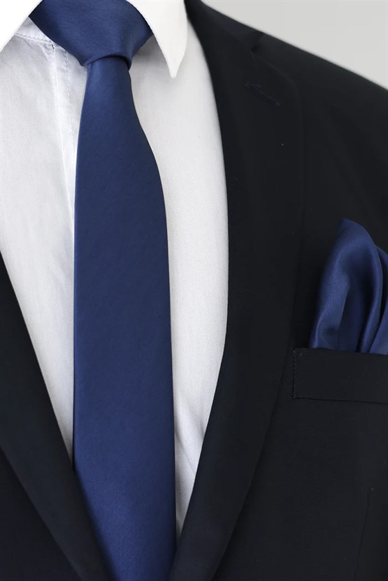 Mentality K-62 Mendilli Lacivert Dupont Kravat