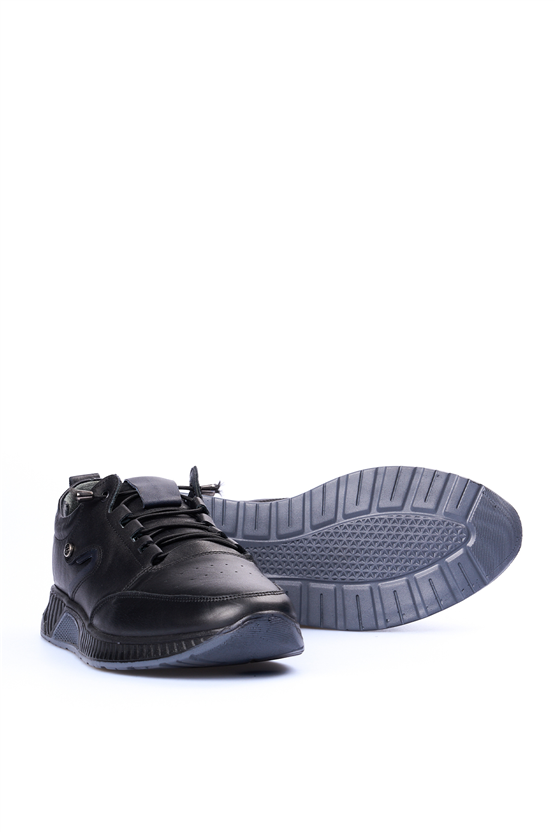 Meva 1979 Siyah Erkek Deri Casual Ayakkabı