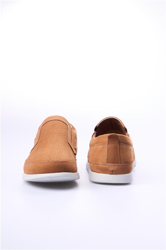 Meva 2034 Taba Nubuk Erkek Deri Poli Taban Comfort Ayakkabı