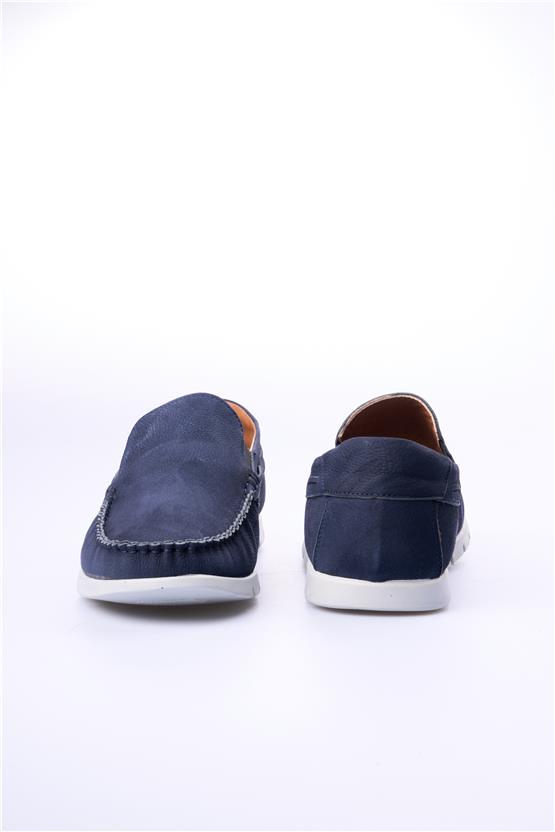 Meva 414 Lacivert Nubuk Erkek Deri Poli Taban Comfort Ayakkabı