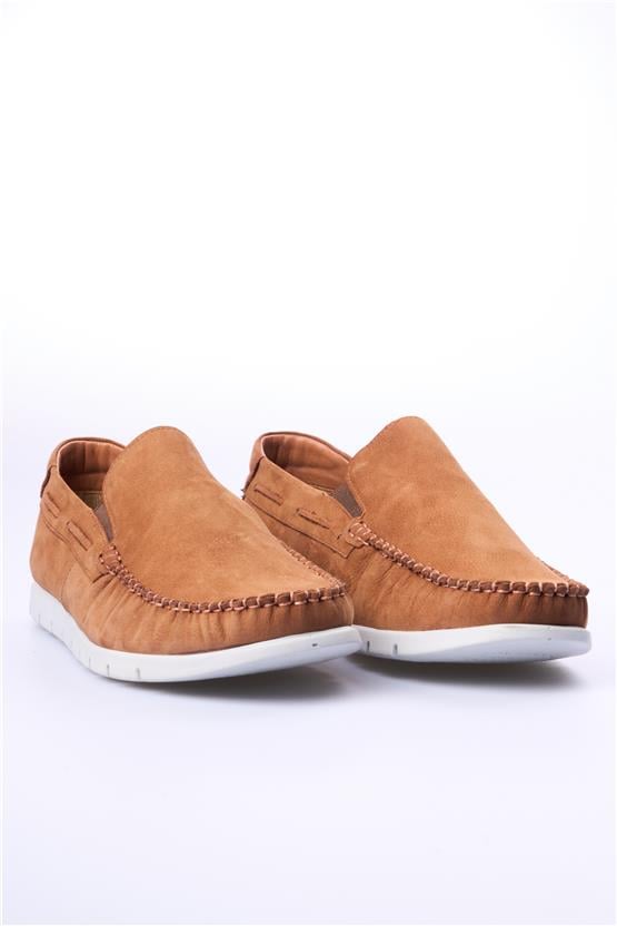 Meva 414 Taba Nubuk Erkek Deri Poli Taban Comfort Ayakkabı