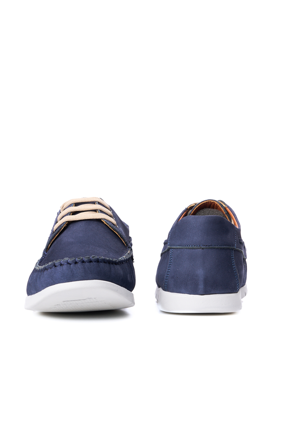 Meva 415 Lacivert Nubuk Erkek Deri Comfort Ayakkabı