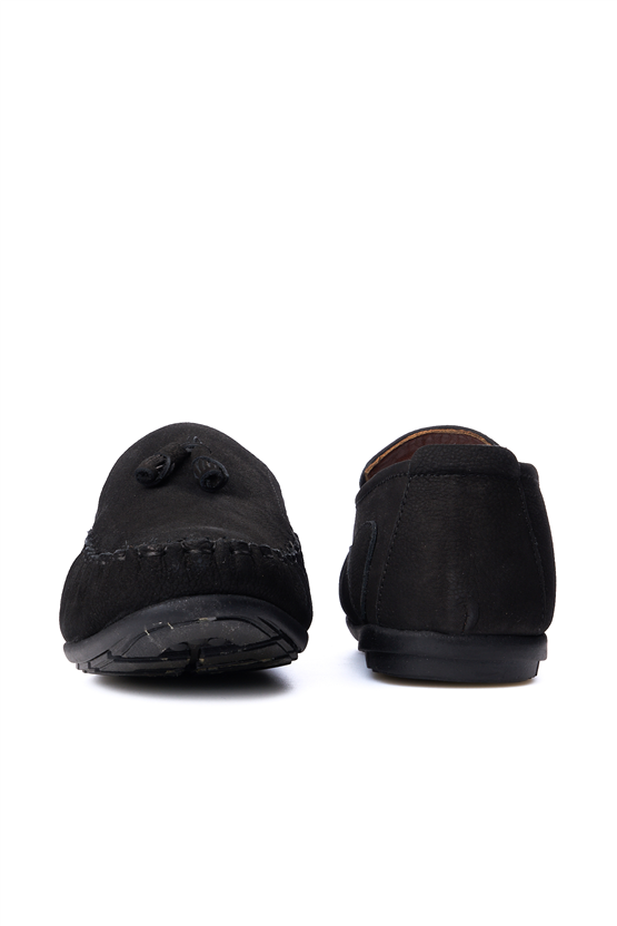 Meva 483 Siyah Nubuk Erkek Deri Comfort Ayakkabı
