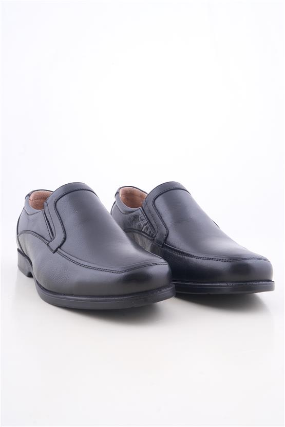 Meva 680 Siyah Erkek Deri Poli Taban Comfort Ayakkabı