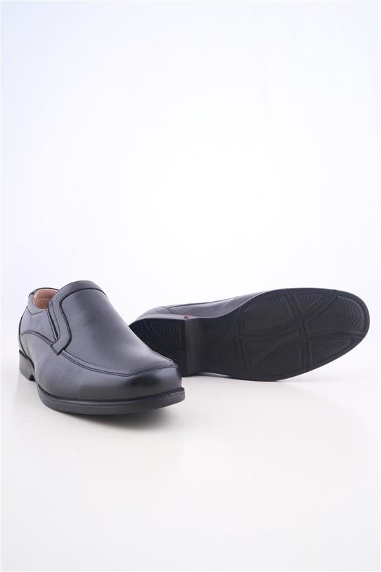 Meva 680 Siyah Erkek Deri Poli Taban Comfort Ayakkabı