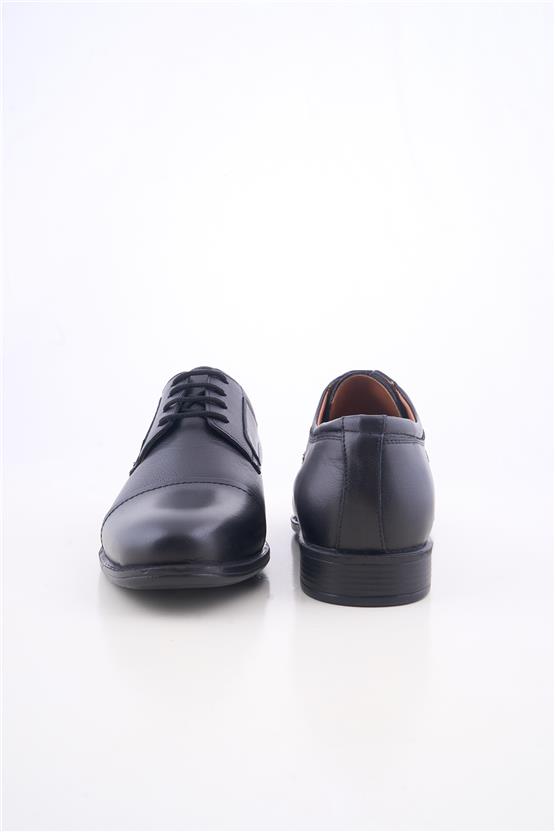 Meva 693 Siyah Erkek Deri Poli Taban Comfort Ayakkabı