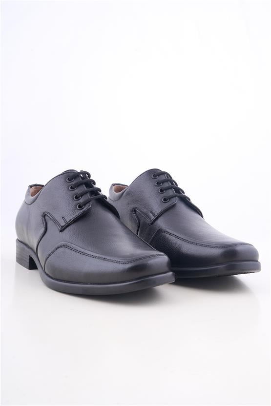 Meva 716 Siyah Erkek Deri Poli Taban Comfort Ayakkabı