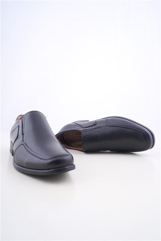 Meva 717 Siyah Erkek Deri Poli Taban Comfort Ayakkabı