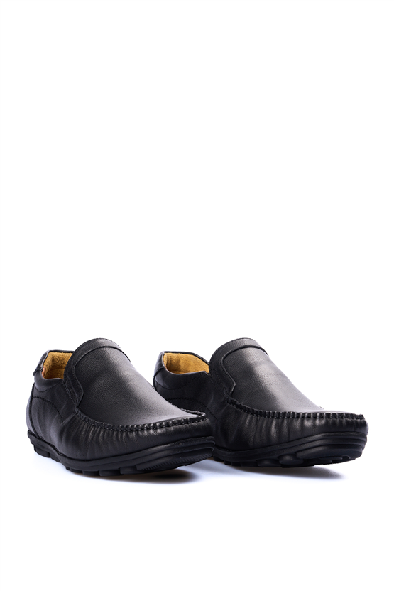Meva 9104 Siyah Erkek Deri Comfort Ayakkabı