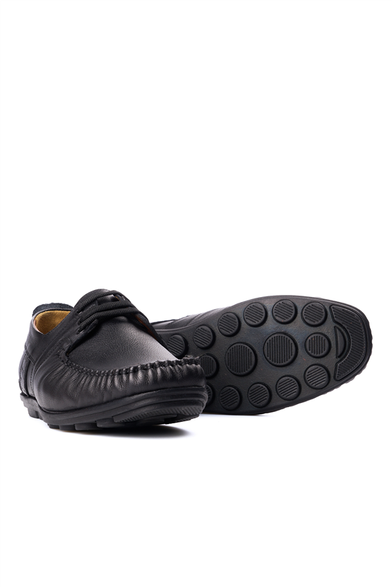 Meva 9105 Siyah Erkek Deri Comfort Ayakkabı