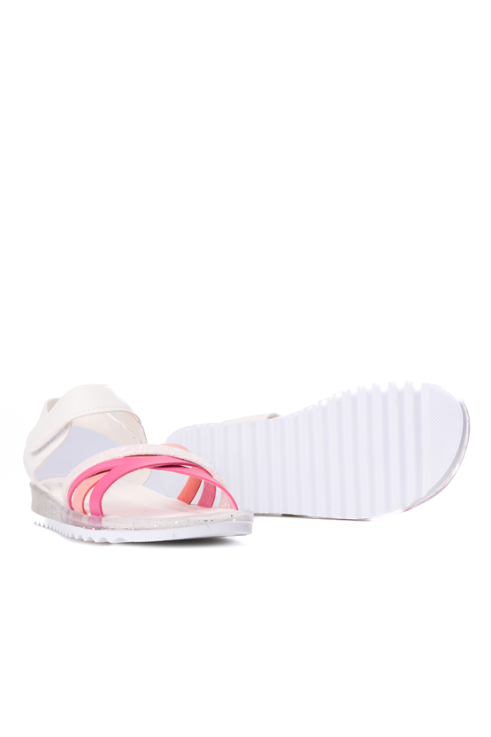 Mınıcan  Sa-F-011 Beyaz Pembe 10 Fılet Kız Cocuk Sandalet