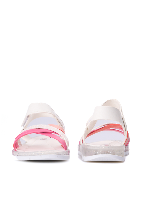 Mınıcan  Sa-F-011 Beyaz Pembe 10 Fılet Kız Cocuk Sandalet