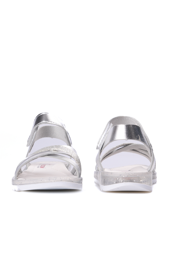 Mınıcan  Sa-F-011 Grı 07 Fılet Kız Cocuk Sandalet