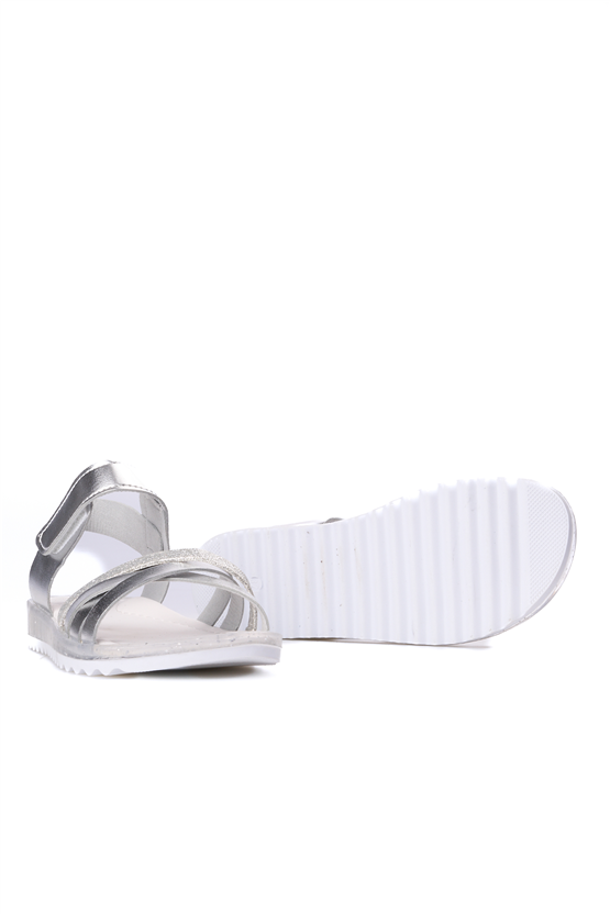 Mınıcan  Sa-F-011 Grı 07 Fılet Kız Cocuk Sandalet