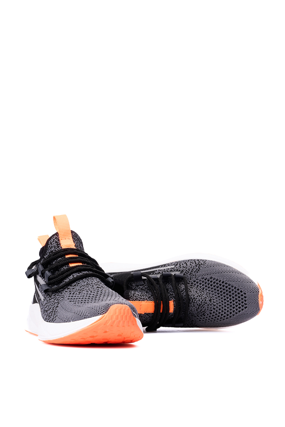 Mınıcan  Tt-G-507 Fume Sıyah Oranj Garson Spor Ayakkabı