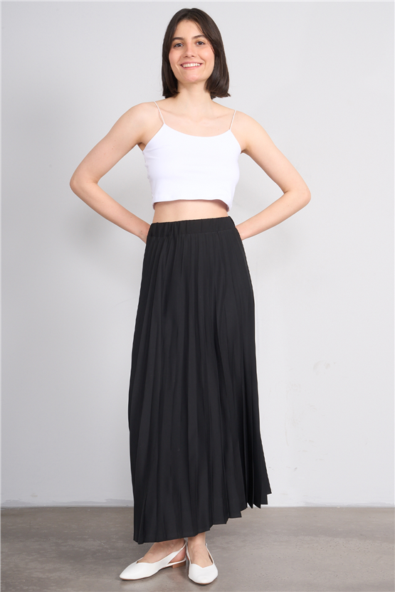 Miss Nisa 542 Siyah Kadın Evo Piliseli Etek