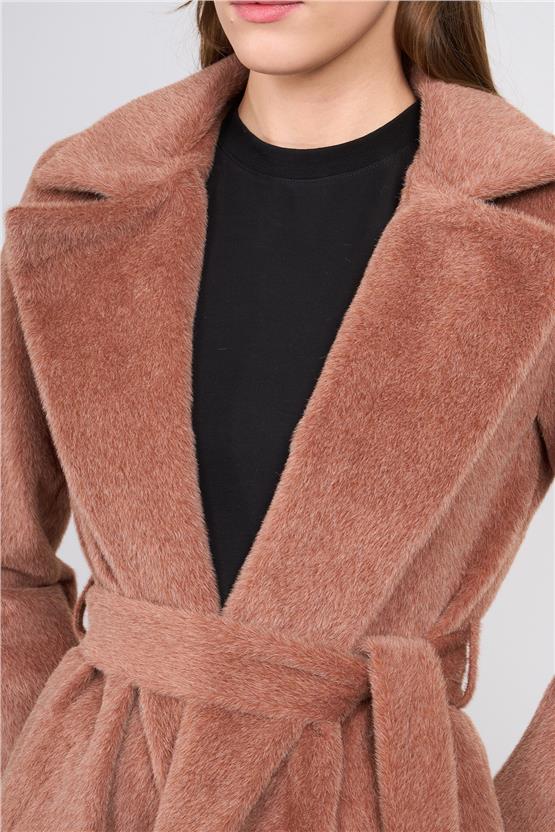 Mıss Rock K26 2075 Camel Kadın Fox Kumas Kaban