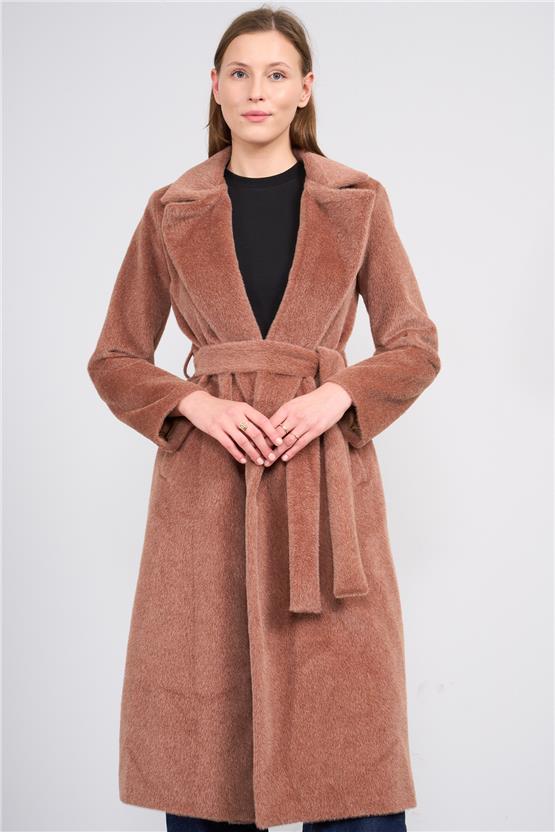 Mıss Rock K26 2075 Camel Kadın Fox Kumas Kaban