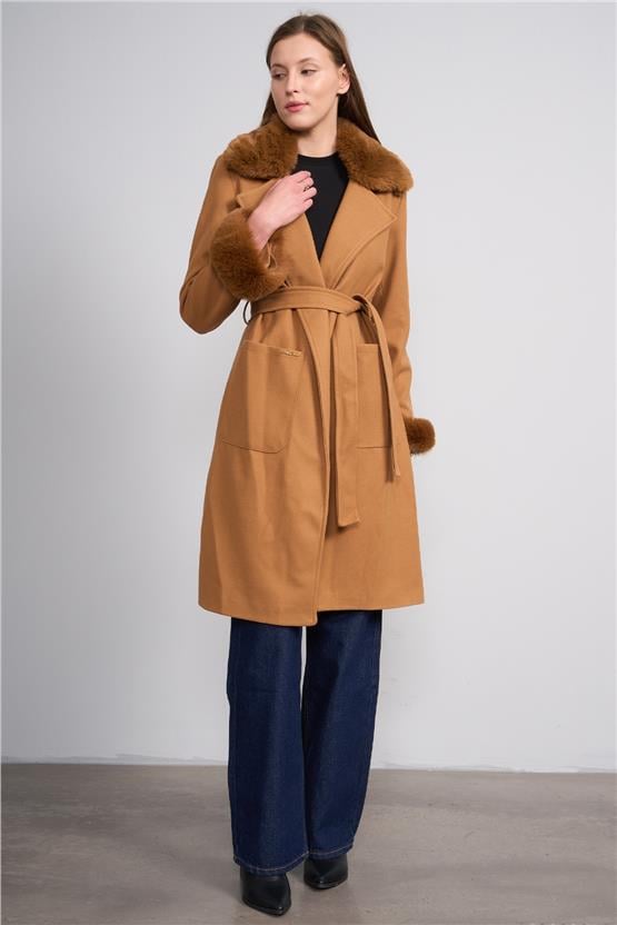 Mıss Rock K26 2094 Camel Kadın Ithal Kase Kaban