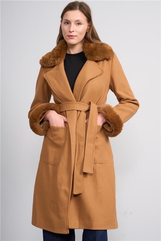 Mıss Rock K26 2094 Camel Kadın Ithal Kase Kaban