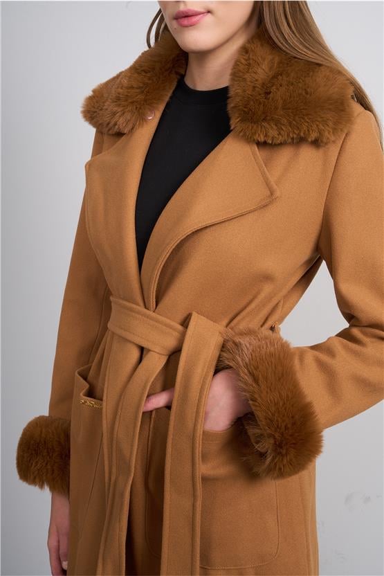 Mıss Rock K26 2094 Camel Kadın Ithal Kase Kaban