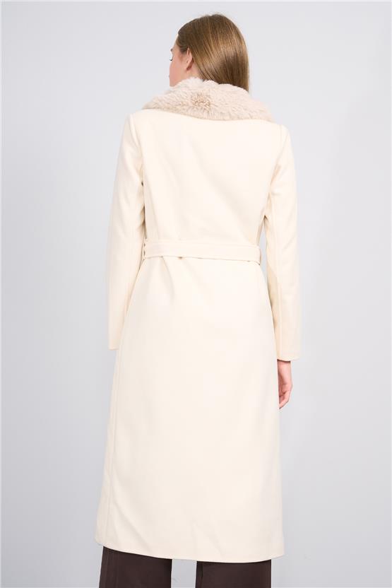 Mıss Rock K26 2161 Tas Kadın Ithal Kase Yaka Kurklı Kaban