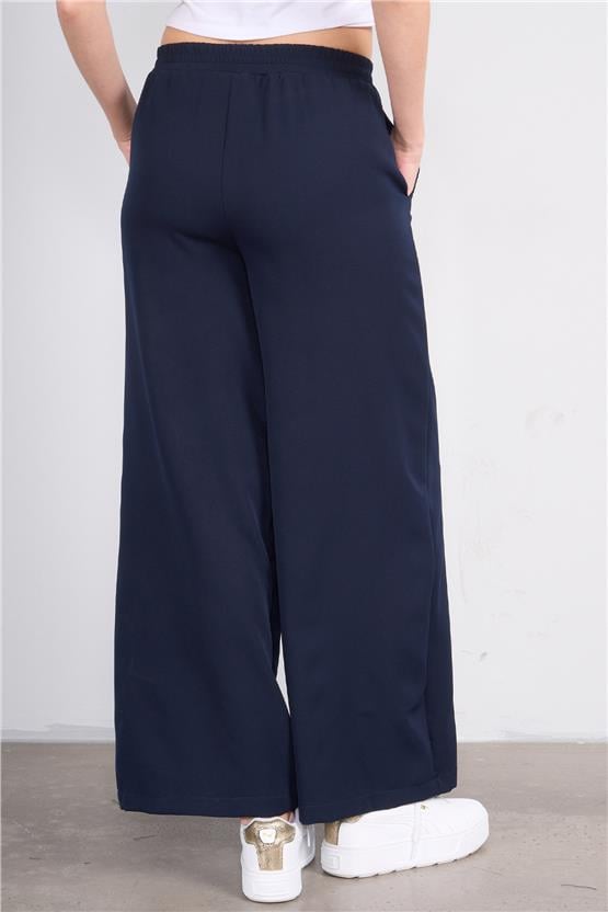Miya Mira 7682 Bayan Geniş Paça Pantolon Lacivert