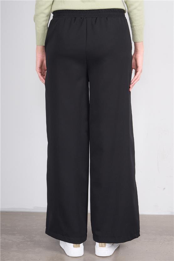 Miya Mira 7682 Bayan Geniş Paça Pantolon Siyah