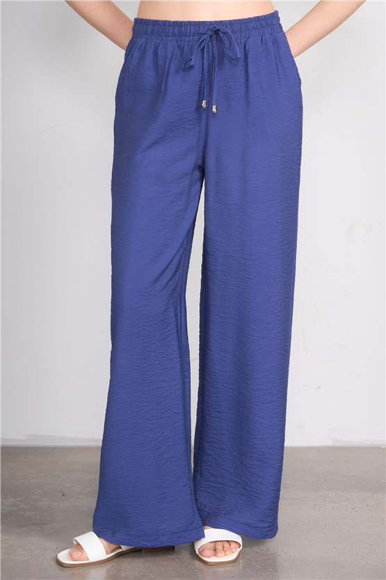 Miya Mira Modest 7899 Bayan Rita Geniş Paça Pantolon Lacivert