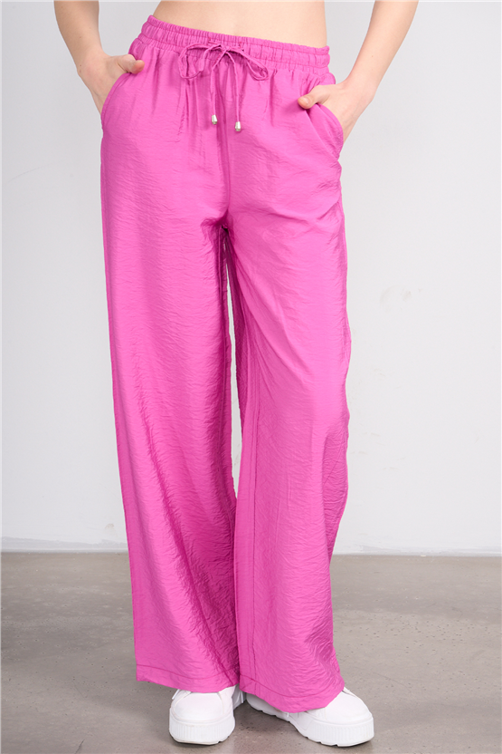 Miya Mira Modest 7899 Bayan Rita Geniş Paça Pantolon Fuşya