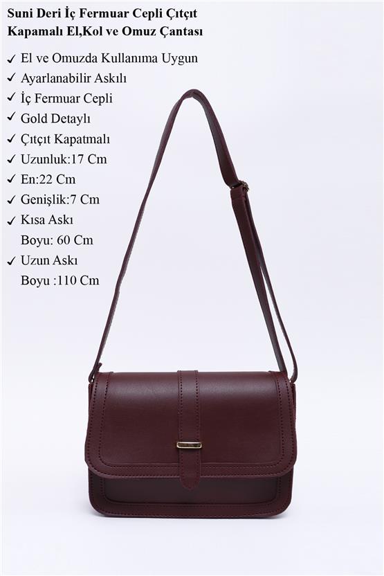 Mıyamıra Shk127 Bordo Kadın Omuz Cantası