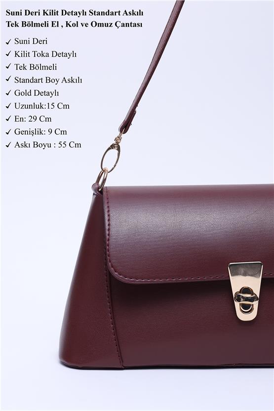 Mıyamıra Shk153 Bordo Kadın Omuz Cantası
