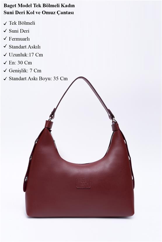 Mıyamıra Shk82 Bordo Kadın Omuz Cantası