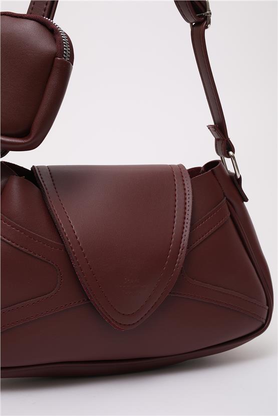 Mıyamıra Shk96 Bordo Kadın Omuz Cantası