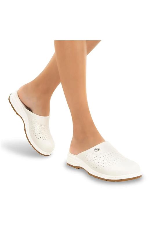 Muya 31020-3652 Beyaz Kadın Sabo Terlik