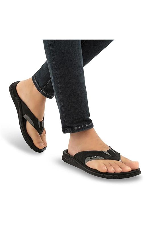 Muya 31314-3433-01-Siyah Parmak Arası Erkek Terlik