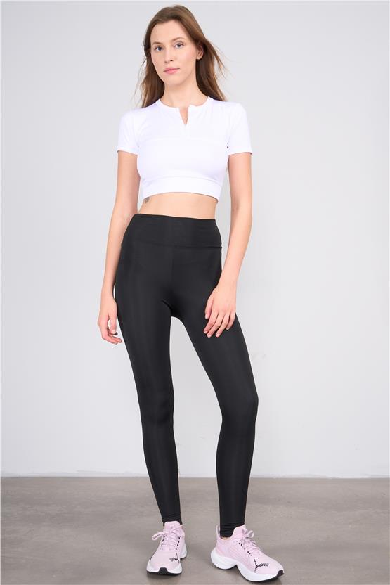 Mys M-303 Siyah Kadın Tek Ceplı Tayt